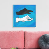 Shadow Duck On Blue Leinwanddruck (Insitu (Wohnzimmer))