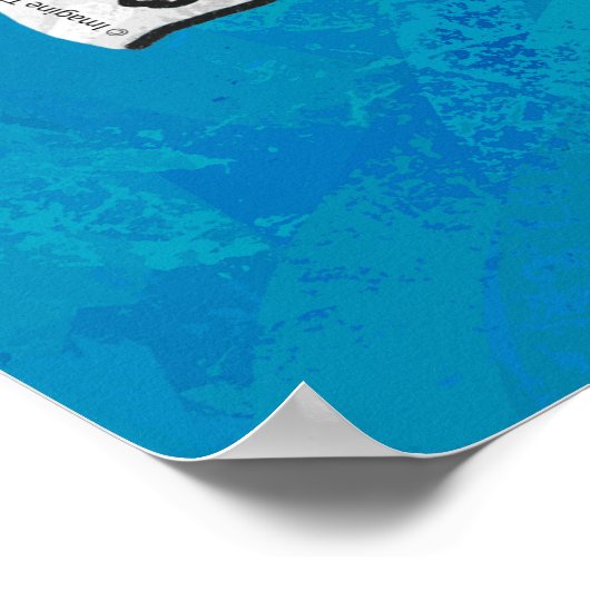 Shadow Duck On Blue Poster (Ecke)