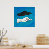 Shadow Duck On Blue Poster (Küche)