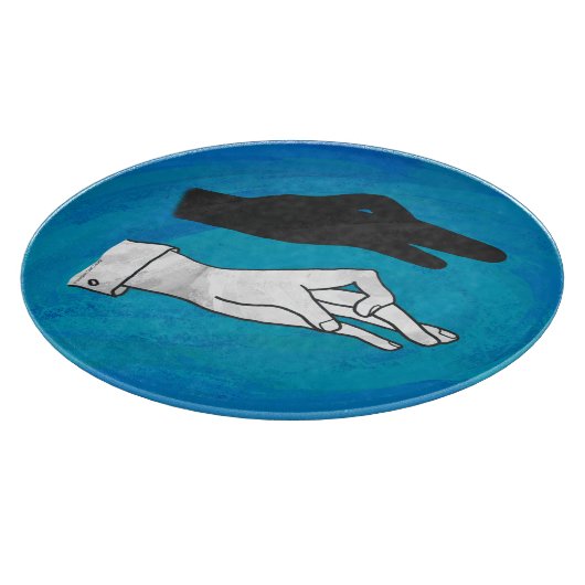 Shadow Duck On Blue Schneidebrett (Ecke)