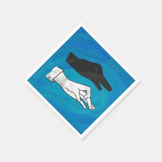 Shadow Duck On Blue Serviette (Ecke)