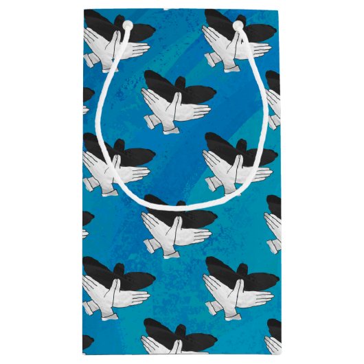 Shadow Eagle auf Blue Kleine Geschenktüte (Rückseite)