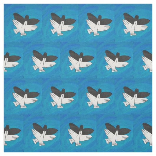 Shadow Eagle auf Blue Stoff (Muster)