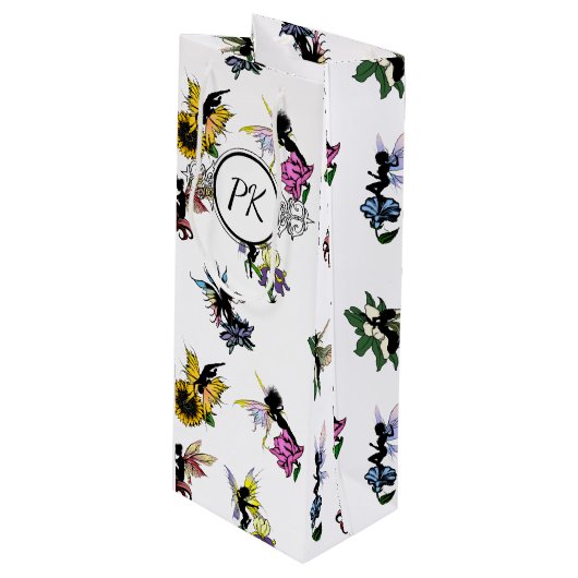 Shadow Fairies Geschenktüte Für Weinflaschen (Vorderseite Schrägansicht)