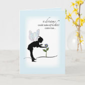 Shadow Fairy Birthday Karte (Gelbe Blume)