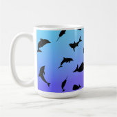 shadow fish shark whale on gradient ocean kaffeetasse (Links)