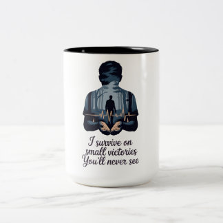 Shadow Forest Minimalist Mental Health Mug Zweifarbige Tasse