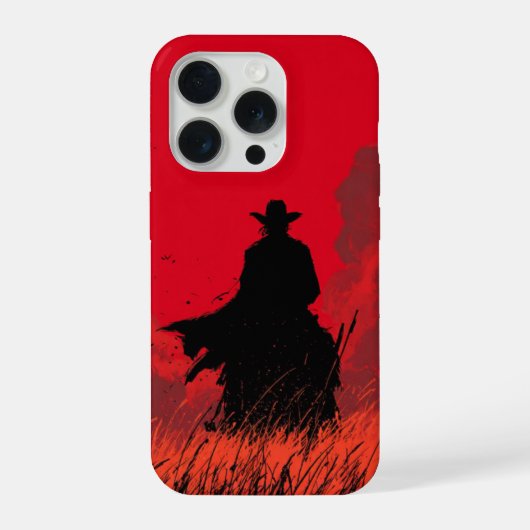Shadow Gunslinger Roter Samurai Cowboy Ästhetik Ph iPhone Hülle (Rückseite)