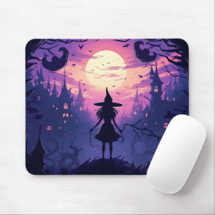 Shadow Hexe Halloween Castle Pumpkins Mousepad