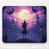 Shadow Hexe Halloween Castle Pumpkins Mousepad (Vorne)