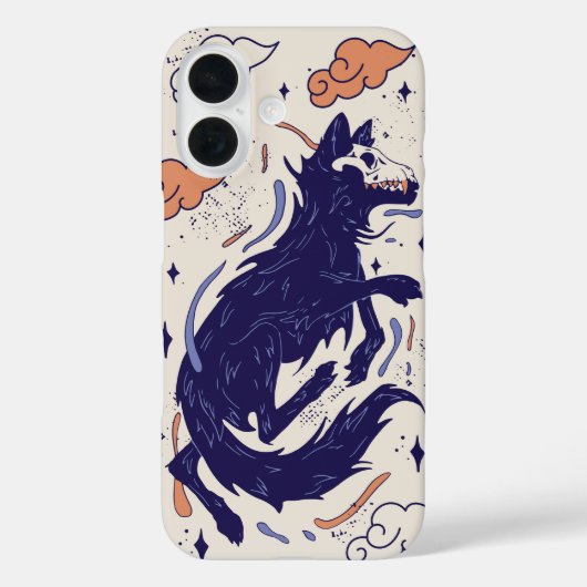 Shadow Howl - Mystic Skull Wolf Case-Mate iPhone Hülle (Rückseite)