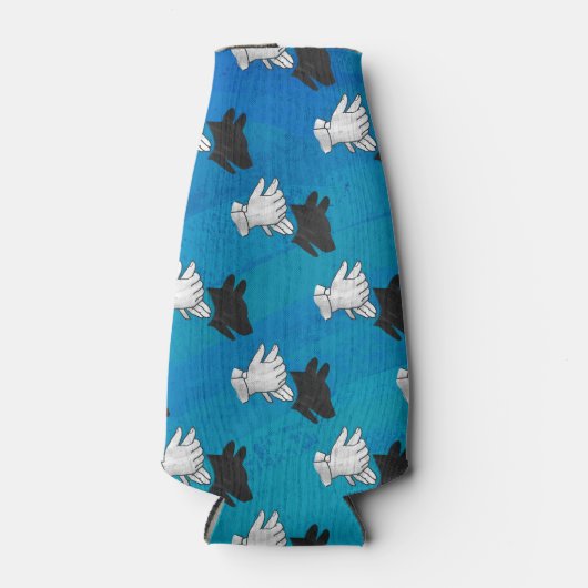 Shadow Hund auf Blue Flaschenkühler (Vorderseite)