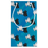 Shadow Hund auf Blue Kleine Geschenktüte (Rückseite)