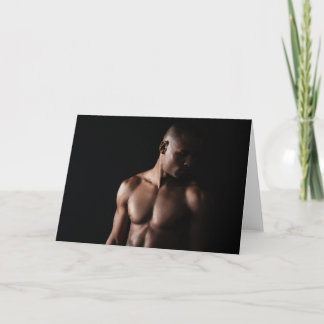 Shadow Hunk Hot Guy Greetings Card Karte