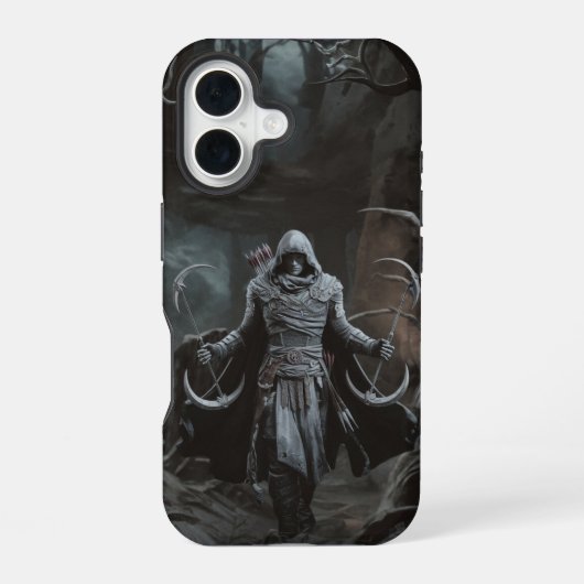 Shadow Hunt – Wald-Rogue-Krieger iPhone 16 Hülle (Rückseite)