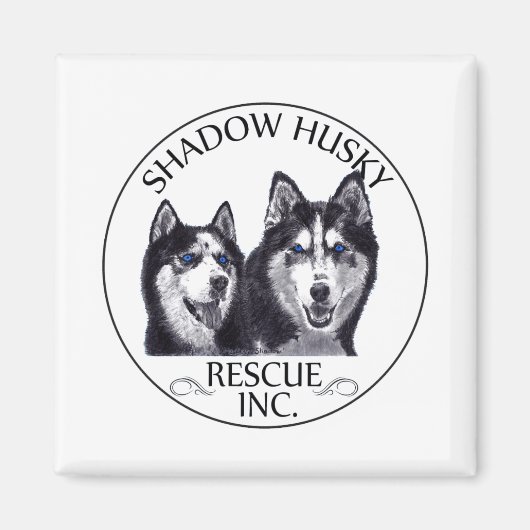 Shadow Husky Rescue Logo-Magnet Magnet (Vorne)