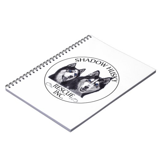 Shadow Husky Rescue-Logo Notizblock (Linke Seite)