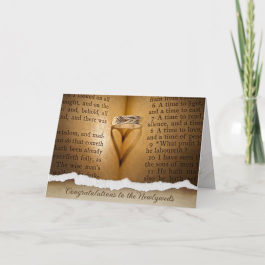 Shadow-Karte für den Hochzeitsring Karte (Vorderseite)