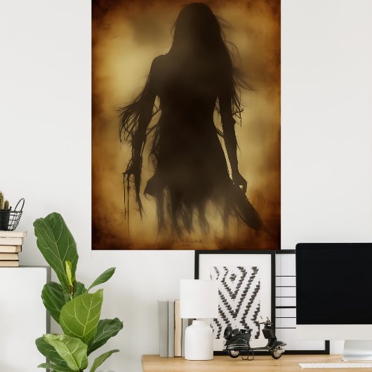 Shadow LIfe AI Fantasy Digital Art Print Ghosting Poster (Heimbüro)