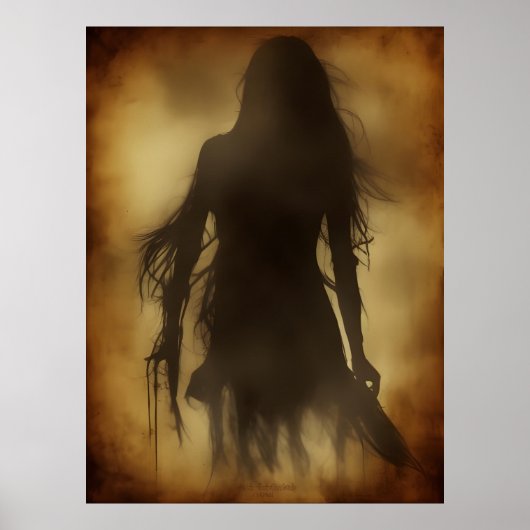 Shadow LIfe AI Fantasy Digital Art Print Ghosting Poster (Vorne)