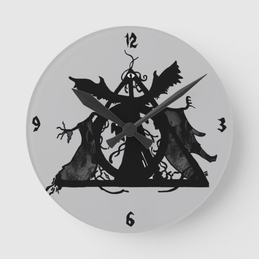 Shadow Lord Round Clock Runde Wanduhr (Vorderseite)