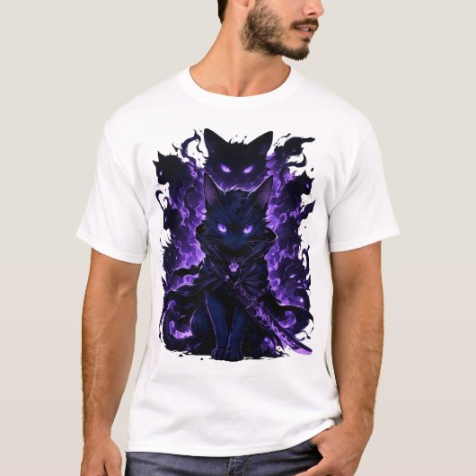 Shadow Monarch Katze - Anime Darkle T-Shirt (Vorderseite)