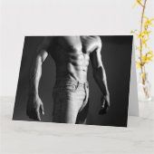 Shadow Muscles Hot Typ Grußkarte Karte (Gelbe Blume)