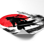 Shadow Ninja Wolf Japanese pastor print Poster (Ecke)