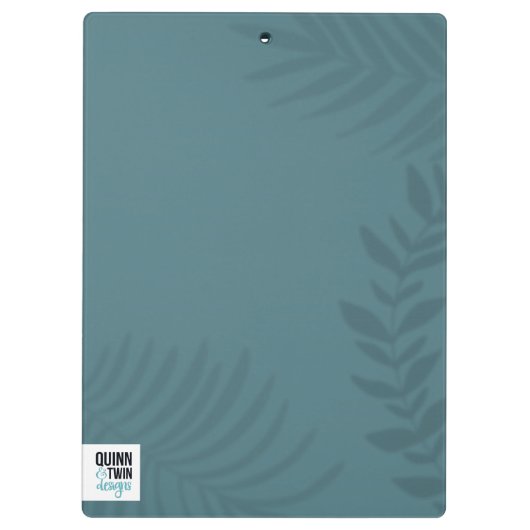 Shadow Palm Aquamarin Klemmbrett (Rückseite)