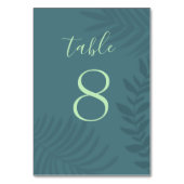 Shadow Palm Aquamarin Tischnummer (Rückseite)
