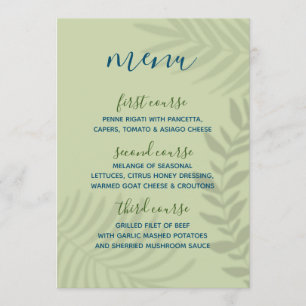 Shadow Palm Sage Menükarte