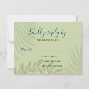 Shadow Palm Sage RSVP Karte