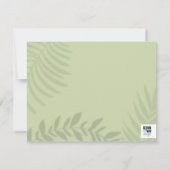 Shadow Palm Sage RSVP Karte (Rückseite)