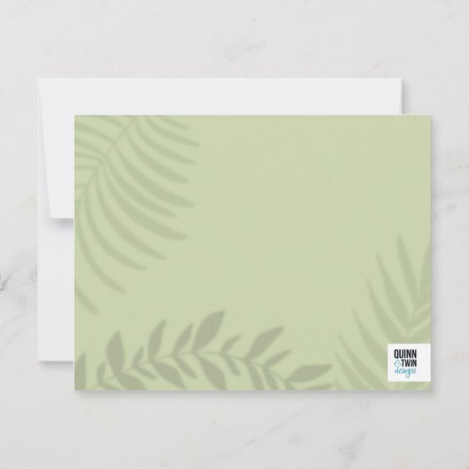 Shadow Palm Sage RSVP Karte (Rückseite)