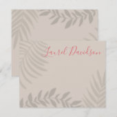 Shadow Palm Tan Dankeskarte (Vorne/Hinten)