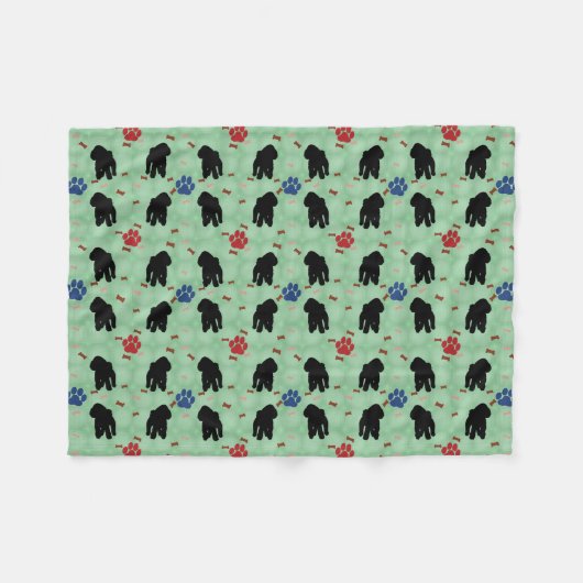 Shadow Poodle Fleecedecke (Vorderseite (Horizontal))