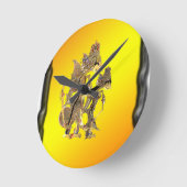 Shadow Puppets Indonesisch Runde Wanduhr (Winkel)