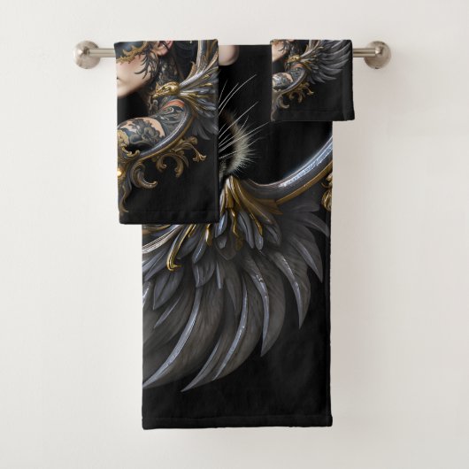Shadow Queen – Panther Spirit Emblem. Badhandtuch Set (Insitu)