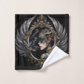 Shadow Queen – Panther Spirit Emblem. Badhandtuch Set (Waschlappen)