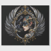 Shadow Queen – Panther Spirit Emblem. Geschenkpapier (Flach)