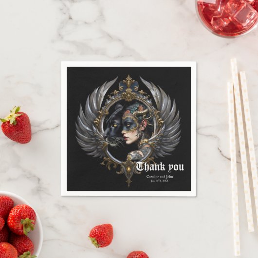 Shadow Queen – Panther Spirit Emblem. Serviette (Beispiel)