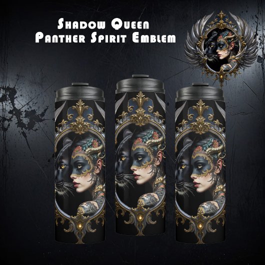 Shadow Queen – Panther Spirit Emblem. Thermosbecher