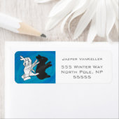 Shadow Rabbit auf blau (Insitu)