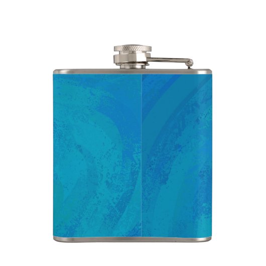 Shadow Rabbit auf blau Flachmann (Rückseite)