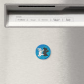 Shadow Rabbit auf blau Magnet (In Situ (Geschirrspüler))