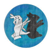 Shadow Rabbit auf blau Schneidebrett (Vorderseite)