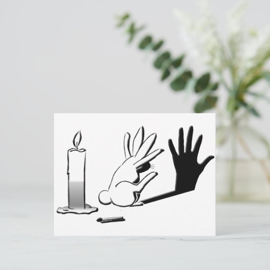 Shadow Rabbit von LightIllusions.com Postkarte (Stehend Vorderseite)