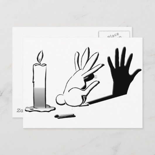Shadow Rabbit von LightIllusions.com Postkarte (Vorne/Hinten)