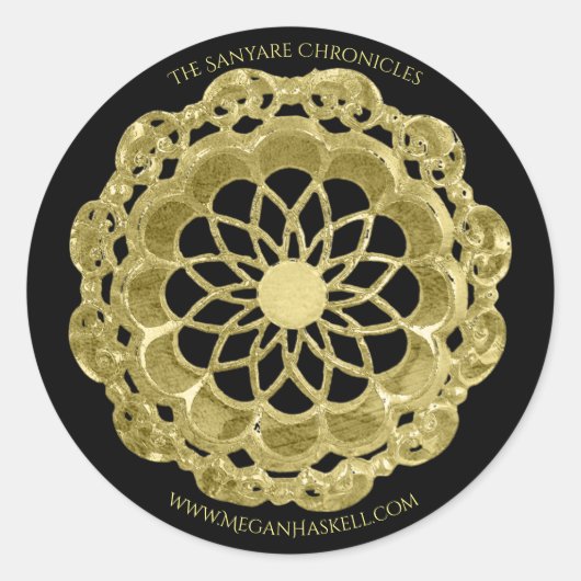 Shadow Rose Mandala Sticker (Vorderseite)