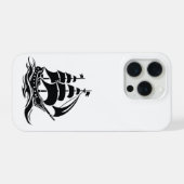 Shadow Sailing Ship – Vintage Ocean Illustration iPhone Hülle (Rückseite (Horizontal))